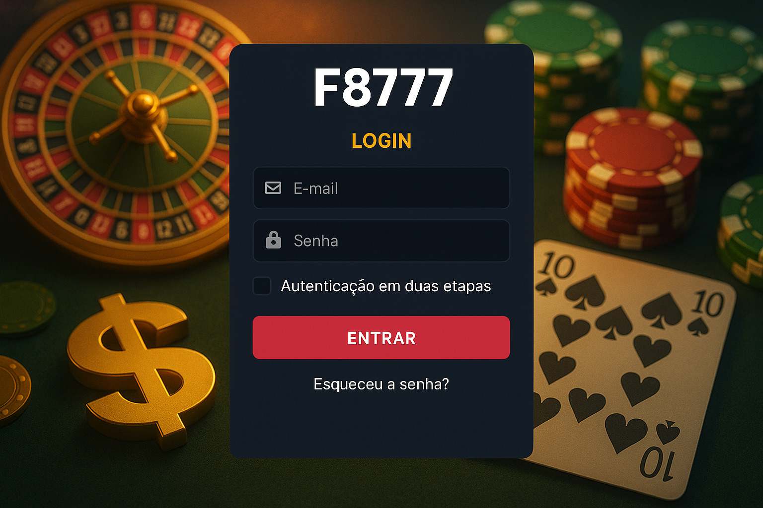 Criar uma nova Conta no plataforma F8777